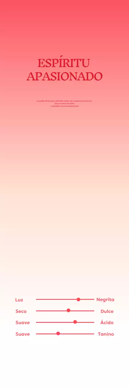 Vino tinto moderno Descripción