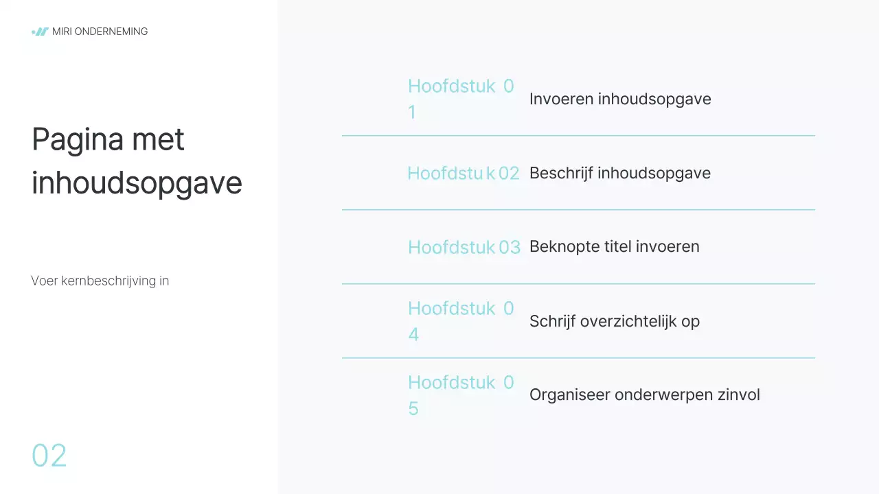 Modern bedrijfsrapport in grijs en lichtblauw