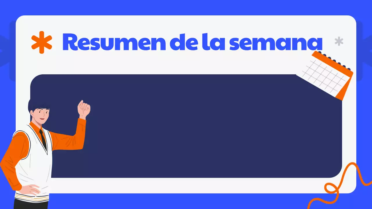 Agenda de clase moderna azul Presentación