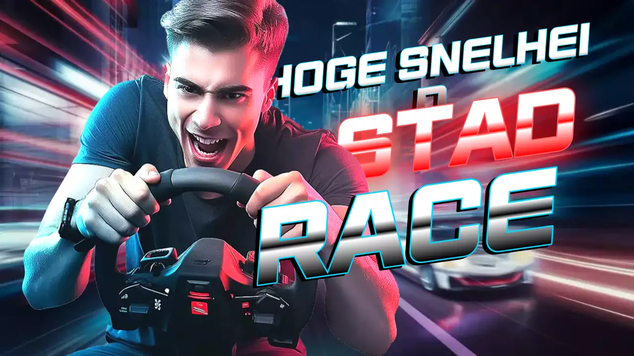 Blauw Modern Racing Advertentie