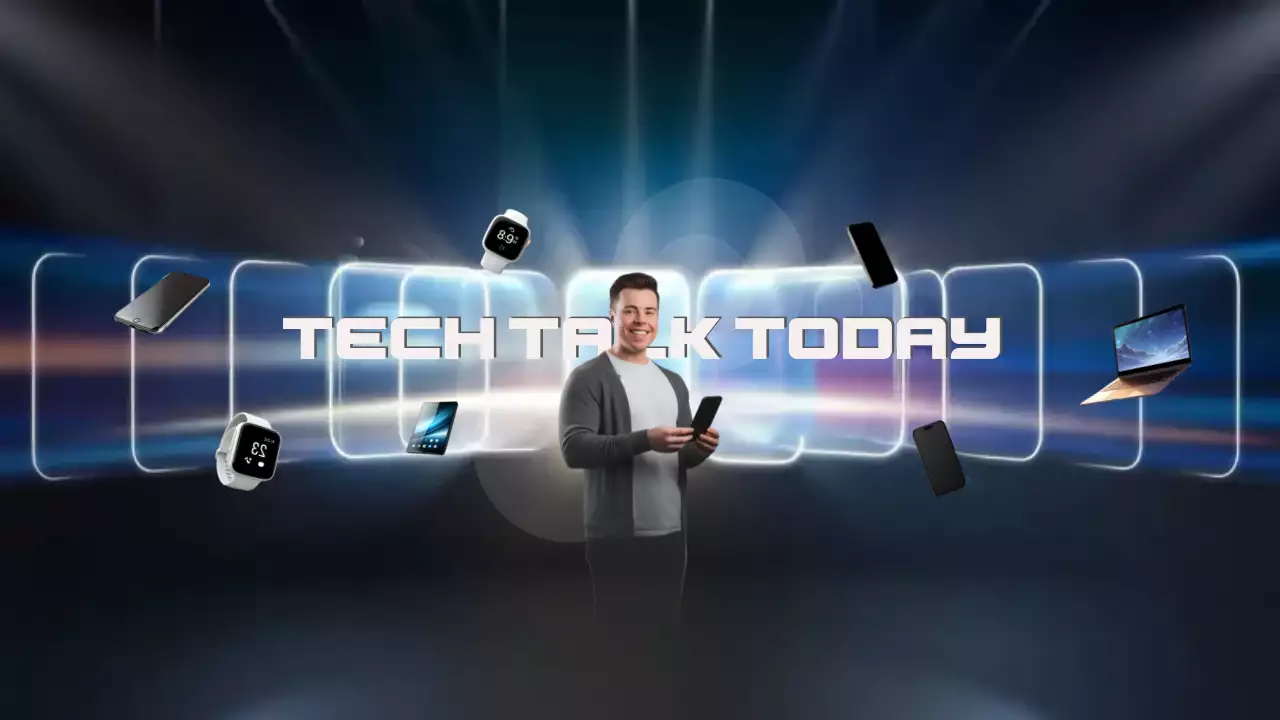 Blue Modern Tech News YouTube Thumbnail