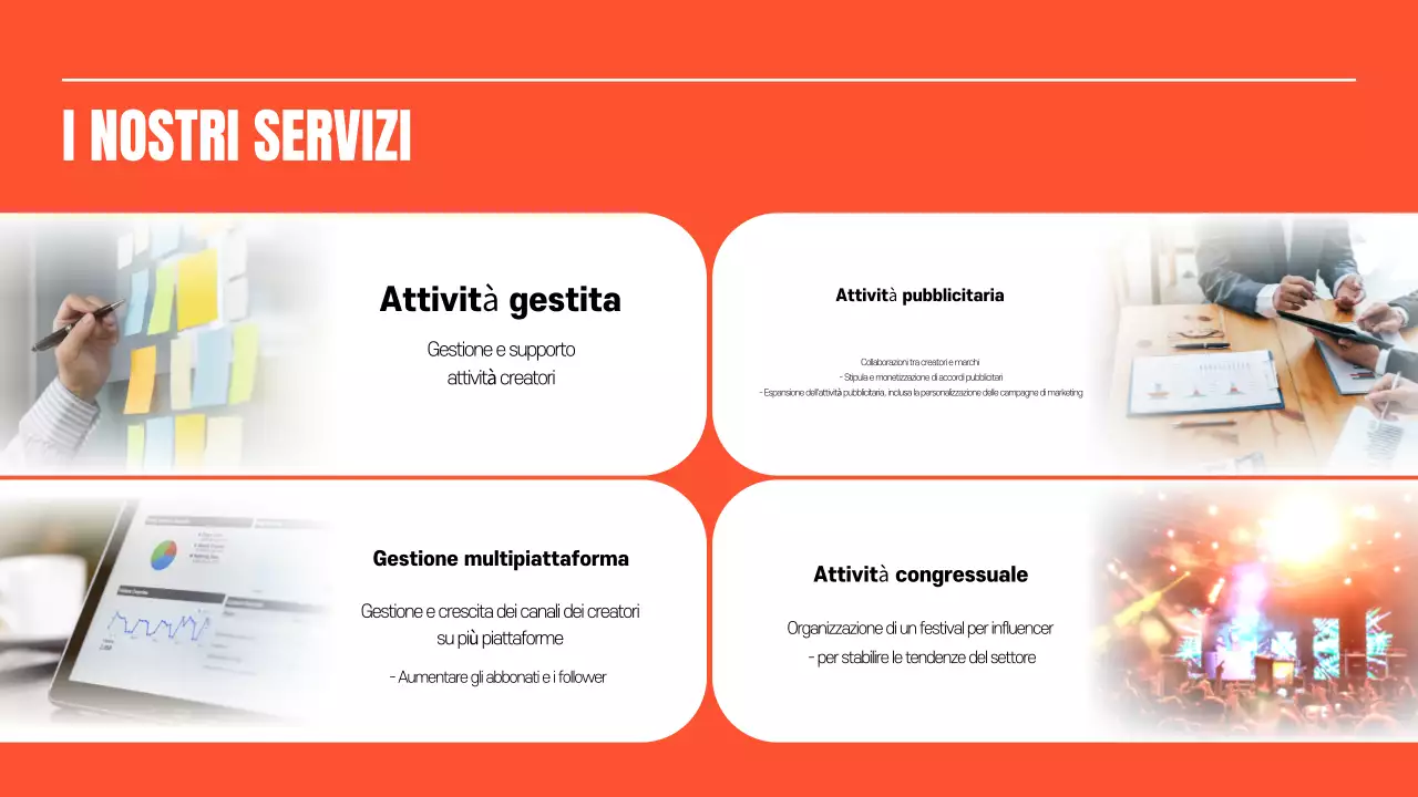 Promuovere l'intrattenimento arancione retrò e kitsch