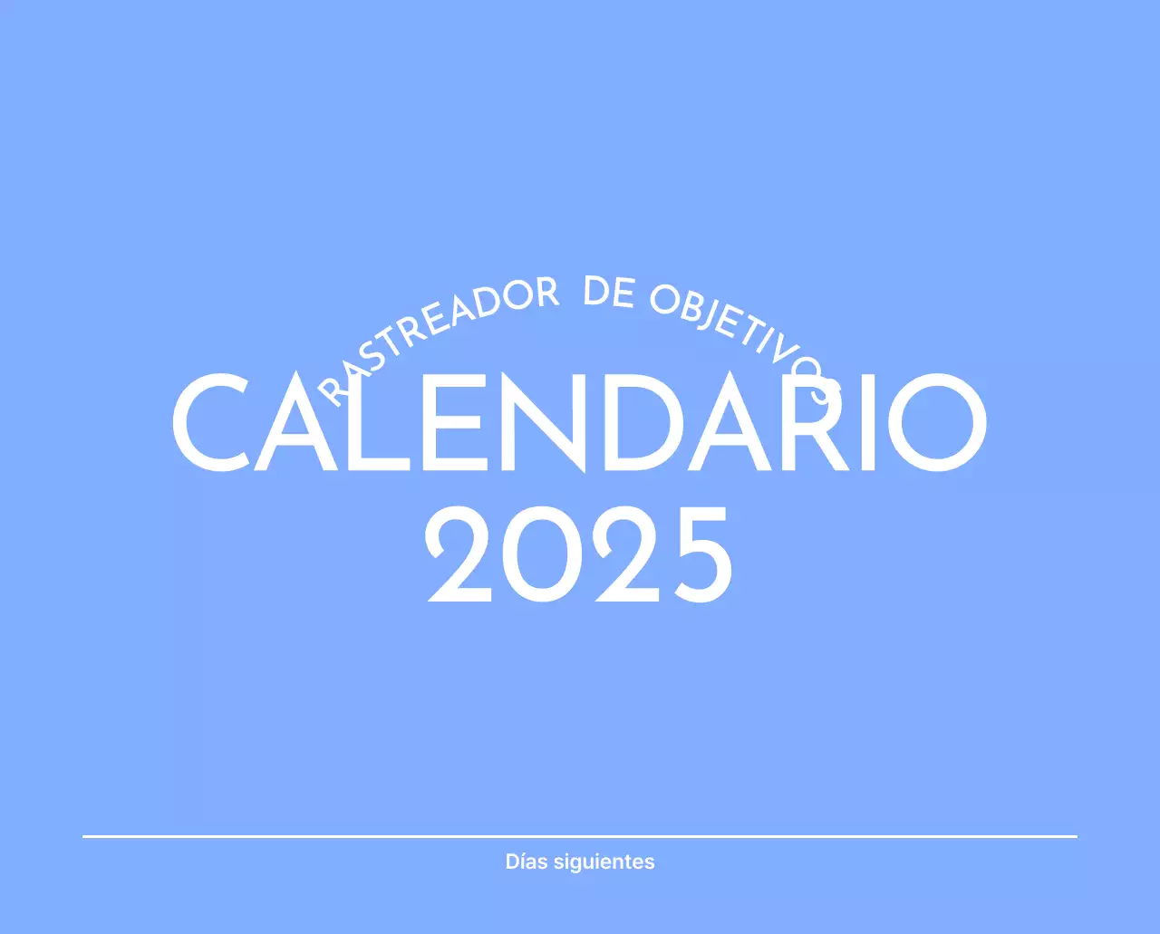 Calendario fotográfico de seguimiento de objetivos con un toque de azul