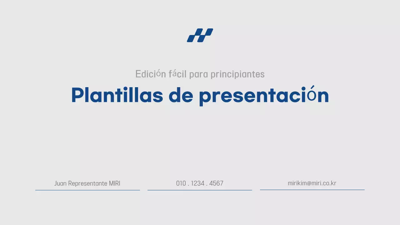 Informe de presentación sencillo en azul y gris, rápido y fácil de editar