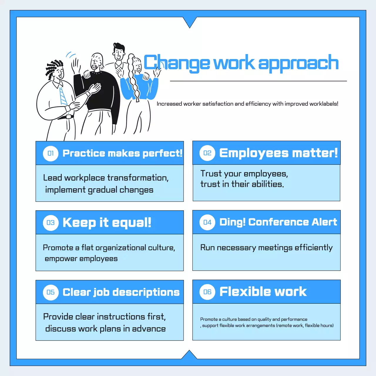 Guia de local de trabalho moderno azul Carrossel do Instagram
