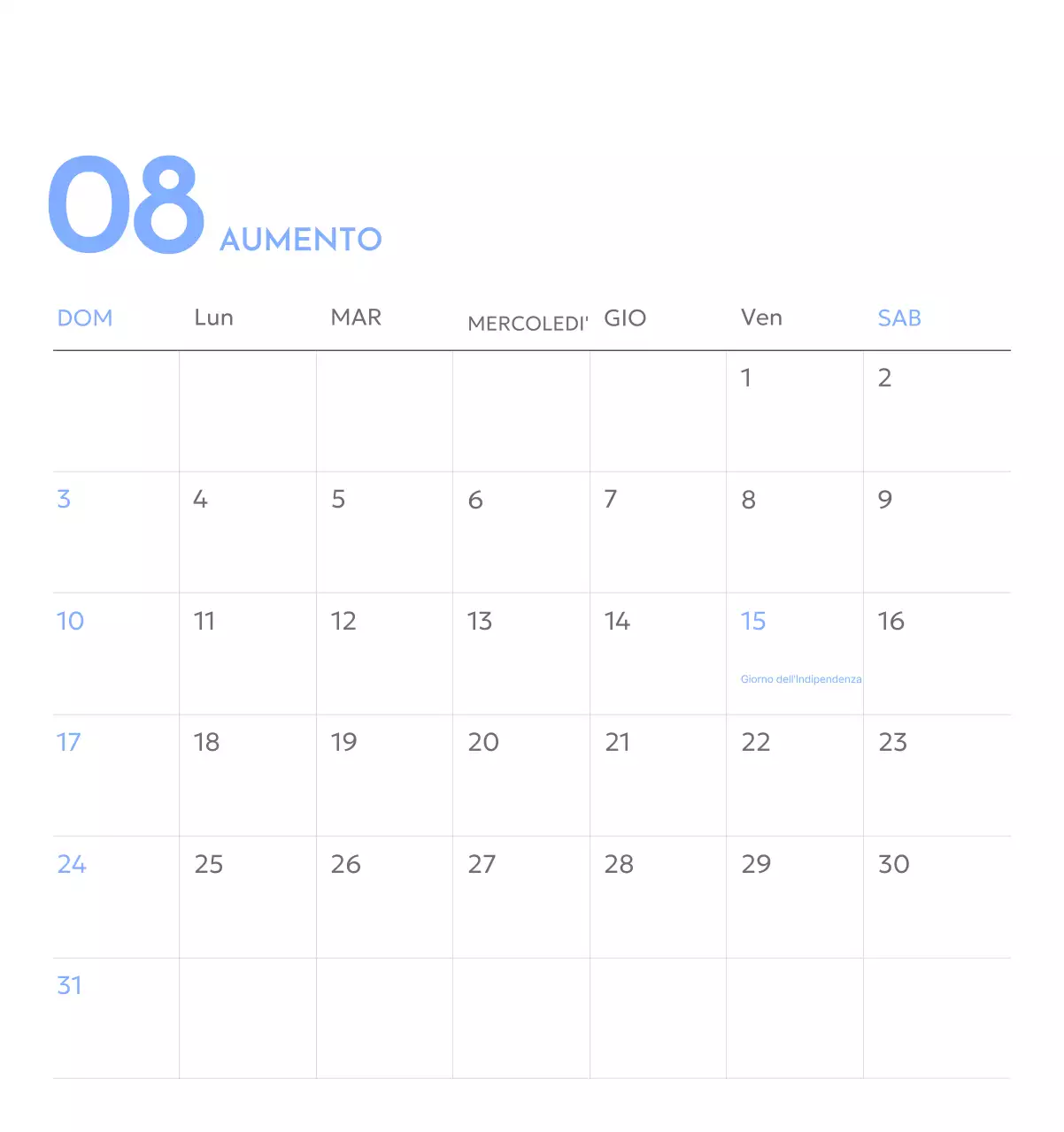 Calendario con foto tracciatore di obiettivi con un tocco di blu