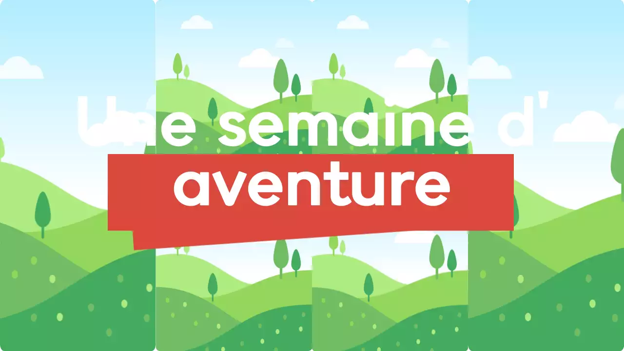 orange bleu vert voyage vlog style moderne