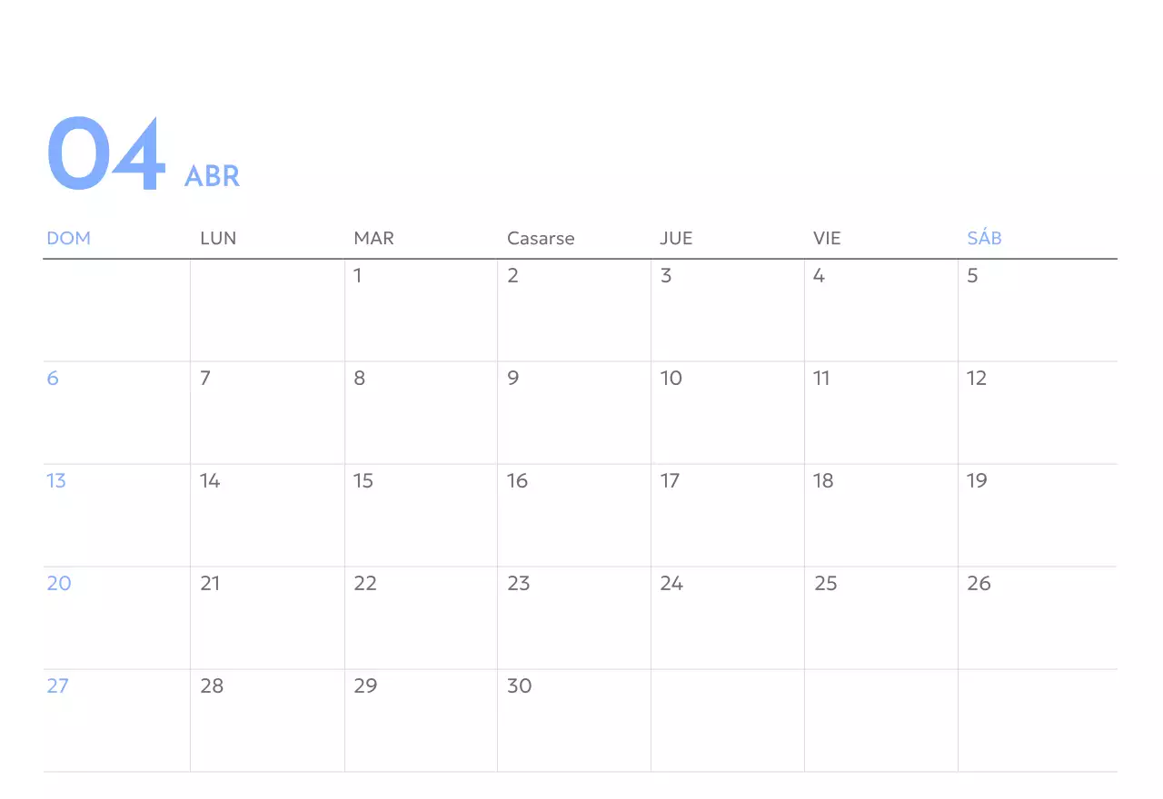 Calendario fotográfico de seguimiento de objetivos con un toque de azul