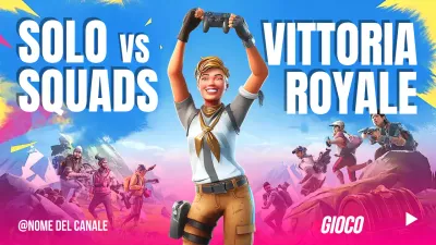 Pubblicità di gioco moderna e colorata