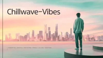 pastellfarbene moderne Musik-Playlist