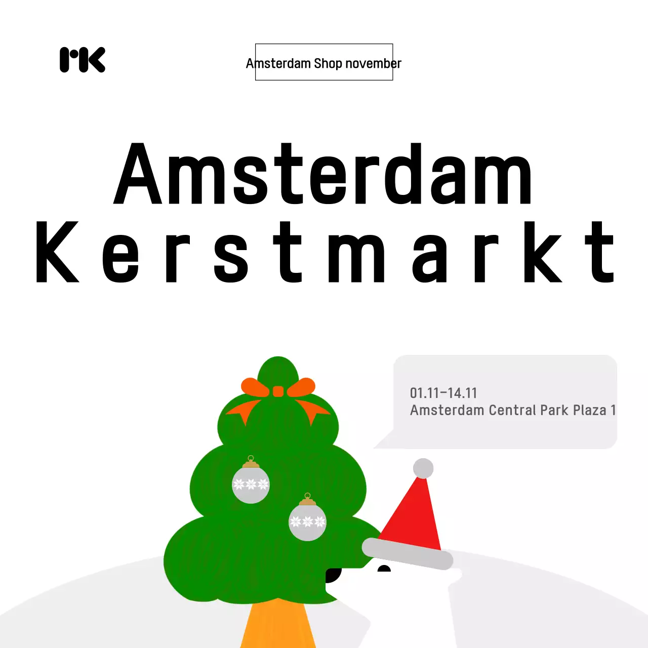 Groene eenvoudige kerstviering