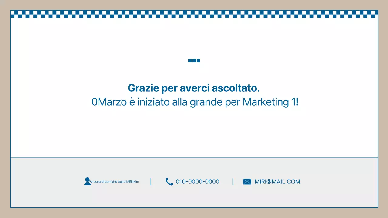 Rapporti di marketing Blue Basic