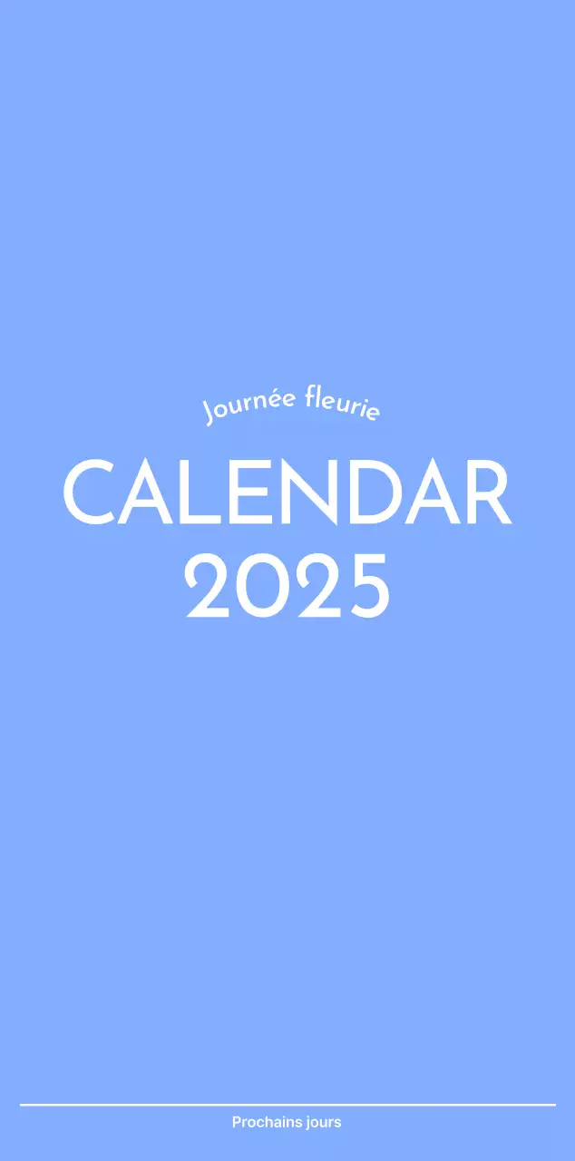 Calendrier photo de suivi des objectifs avec une touche de bleu
