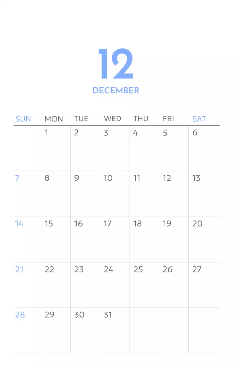 青色が映えるフォトゴールトラッカーカレンダー