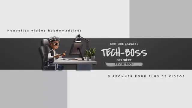 Publicité sur la technologie moderne grise