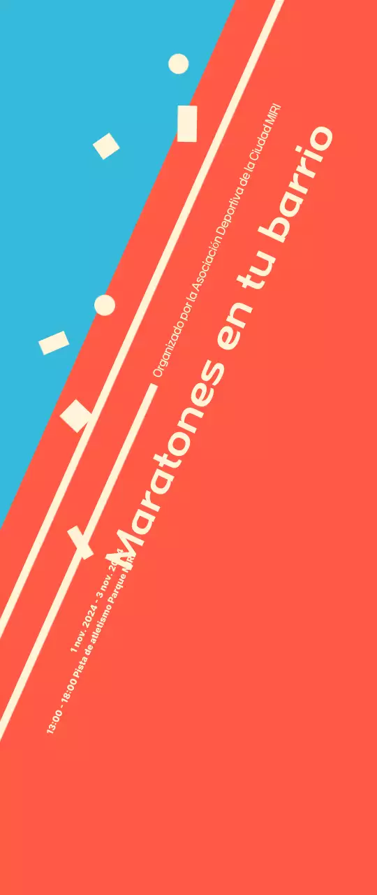 Maratón naranja brillante