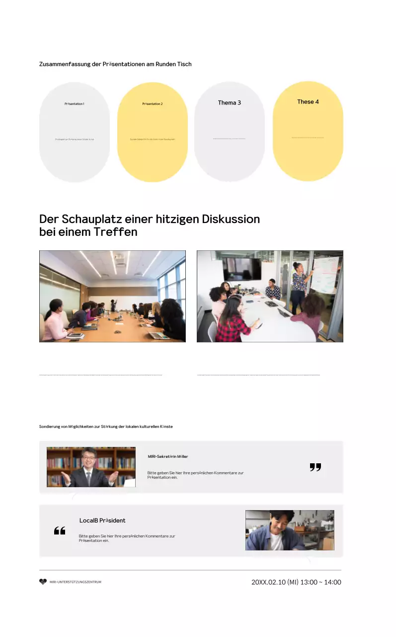Konferenzankündigungen mit einfachen Formen