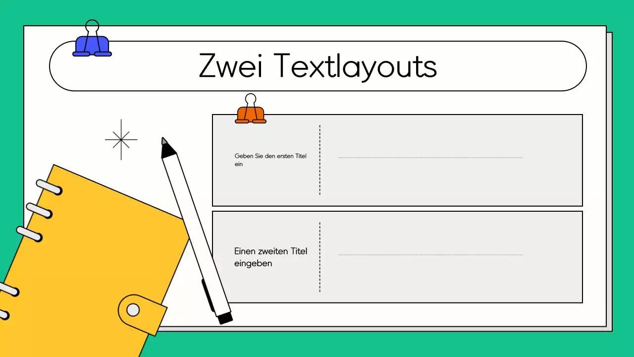 Ein grüner und kuscheliger Geschäftsbrief