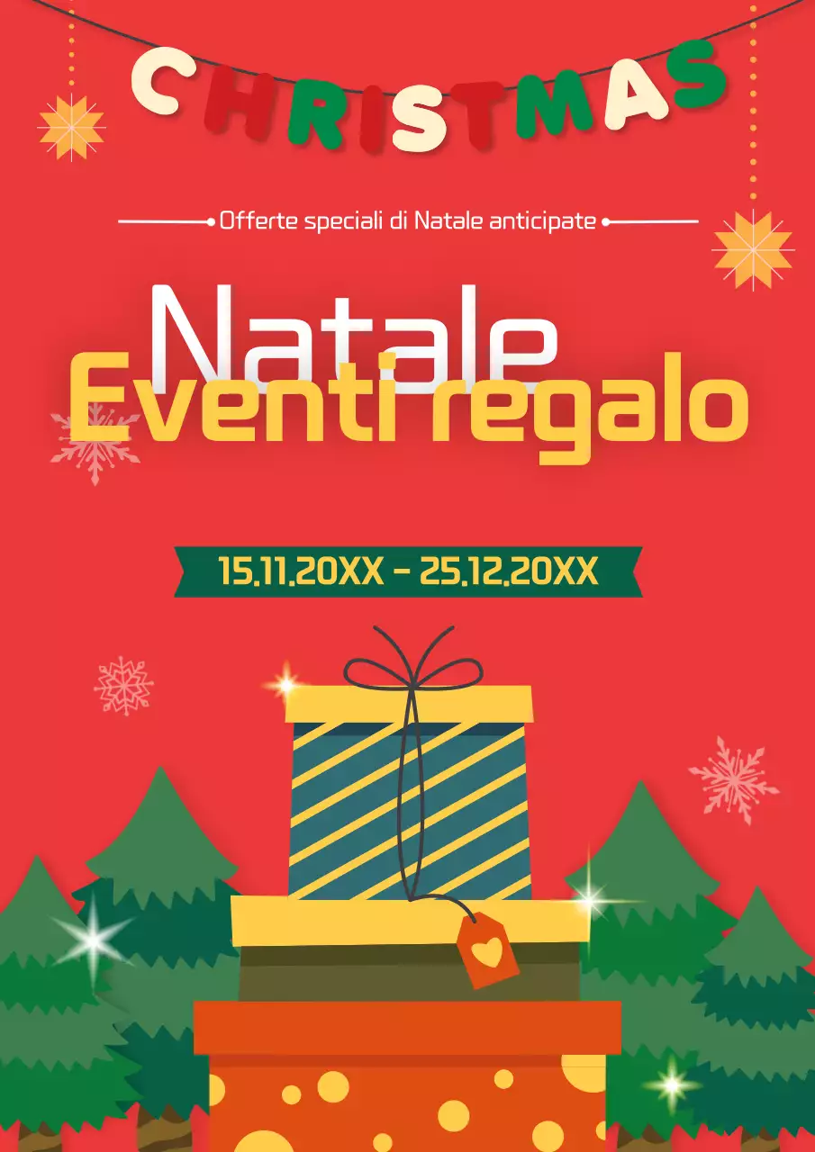 Eventi natalizi rossi e accoglienti