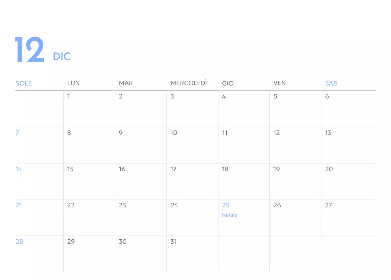 Calendario con foto tracciatore di obiettivi con un tocco di blu