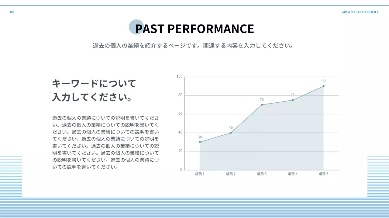 白 モダン プロフィール プレゼンテーション