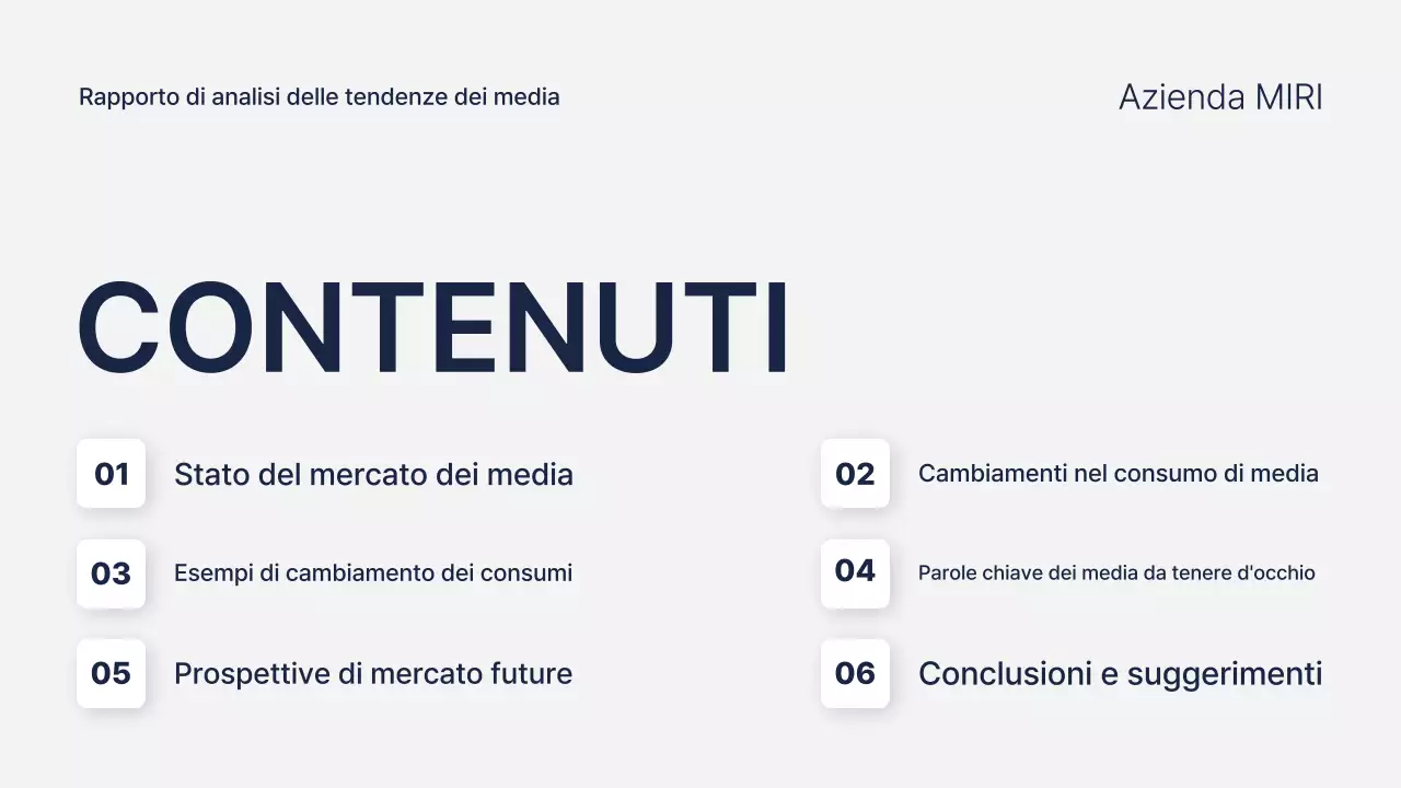 Rapporto analitico di marketing moderno blu navy