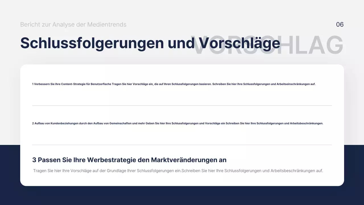 Navy Blue Modern Marketing Analytics Bericht