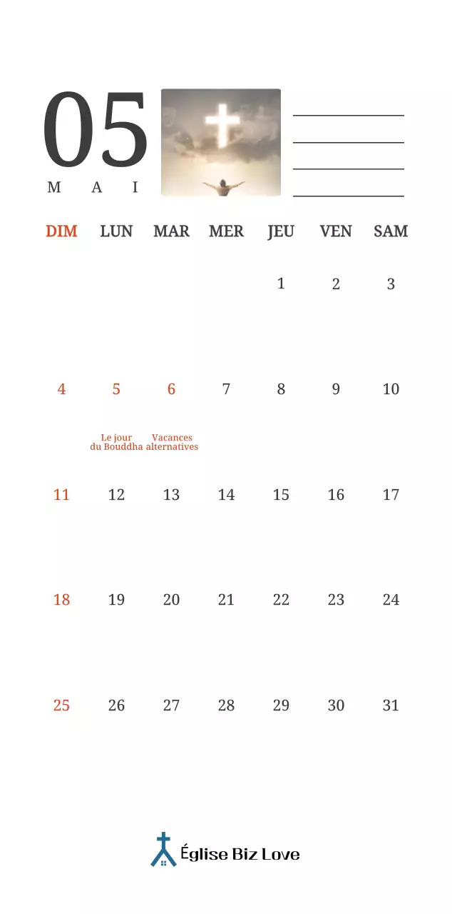 Calendrier photographique conceptuel mettant en scène des églises dans des paysages.