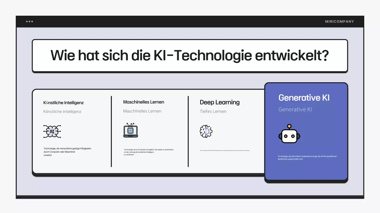Einfaches AI-Alphabetisierungstraining in Blau und Schwarz