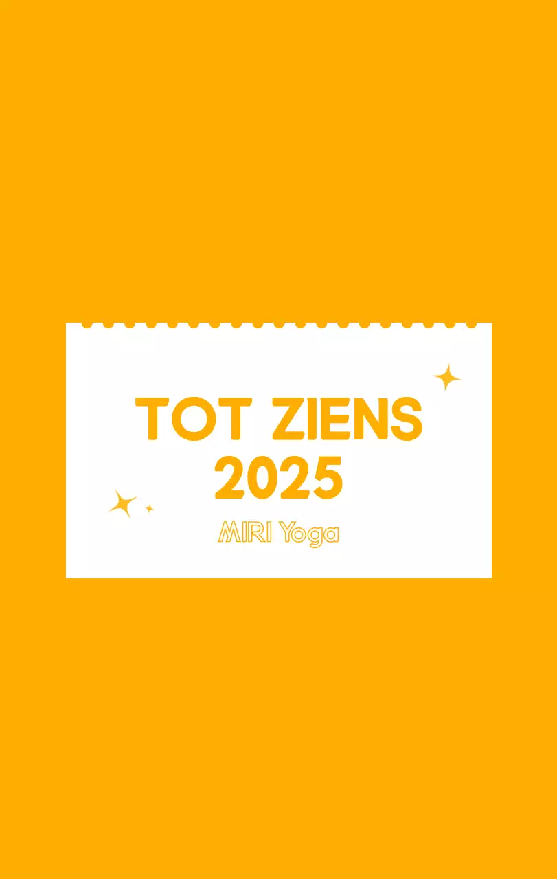 Oranje Minimalistische Yoga Promotiekalender