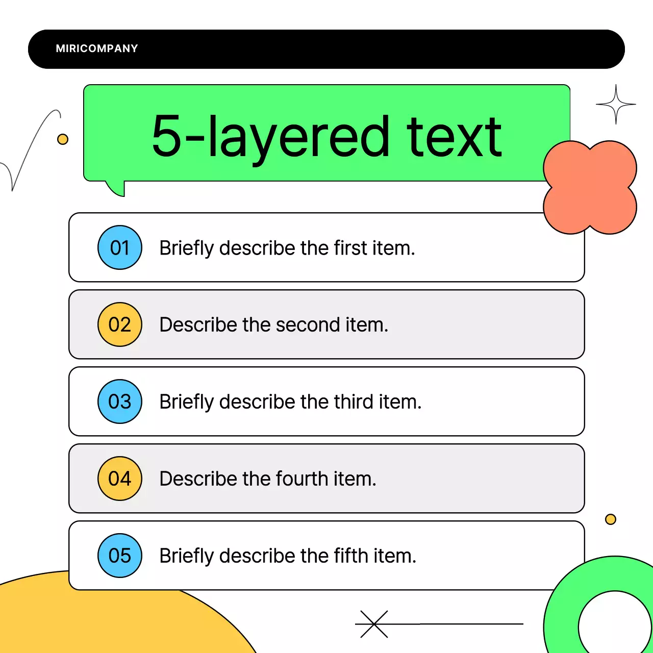 Bố cục danh thiếp hiện đại đầy màu sắc Instagram Carousel