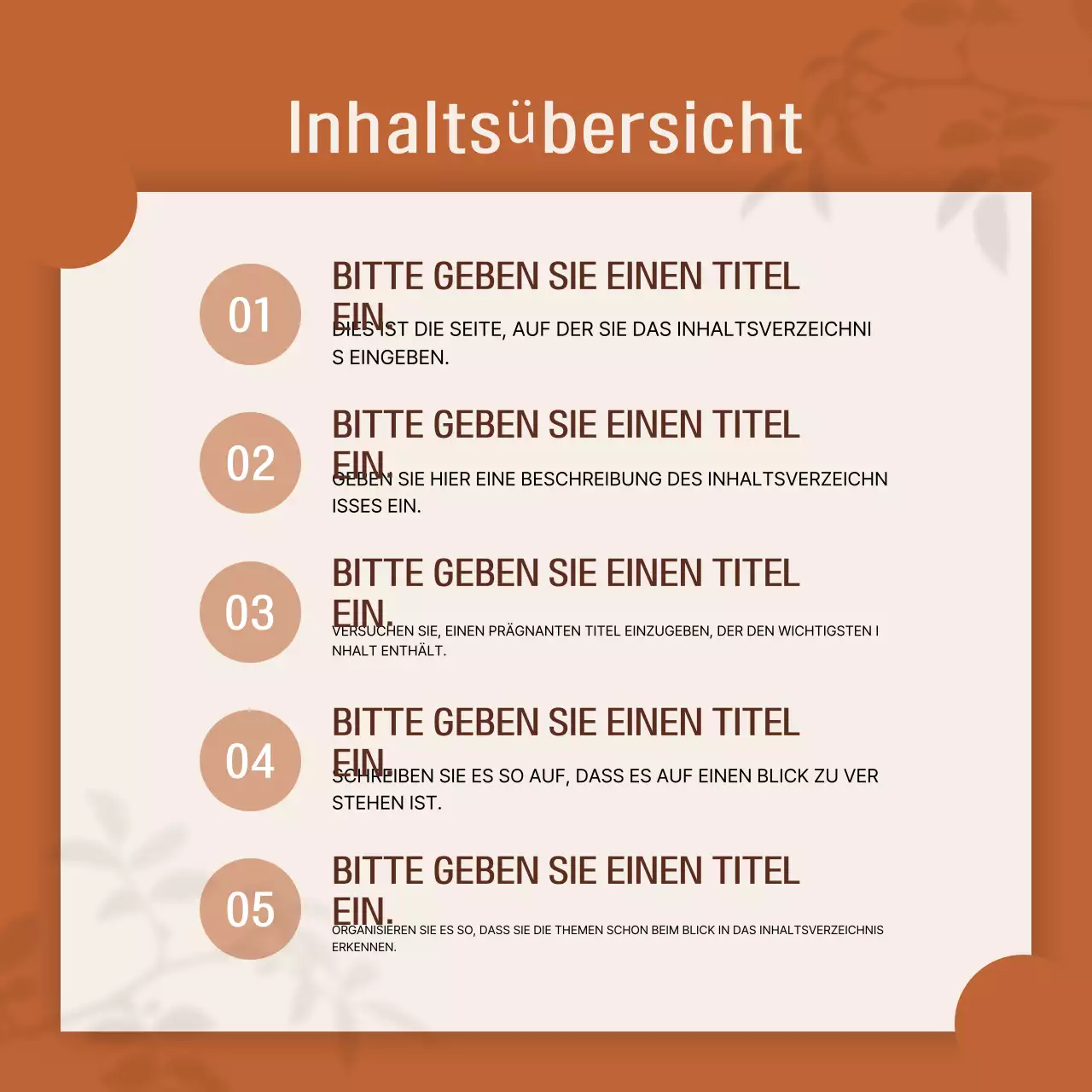 Orange Simple Design Dokumentation