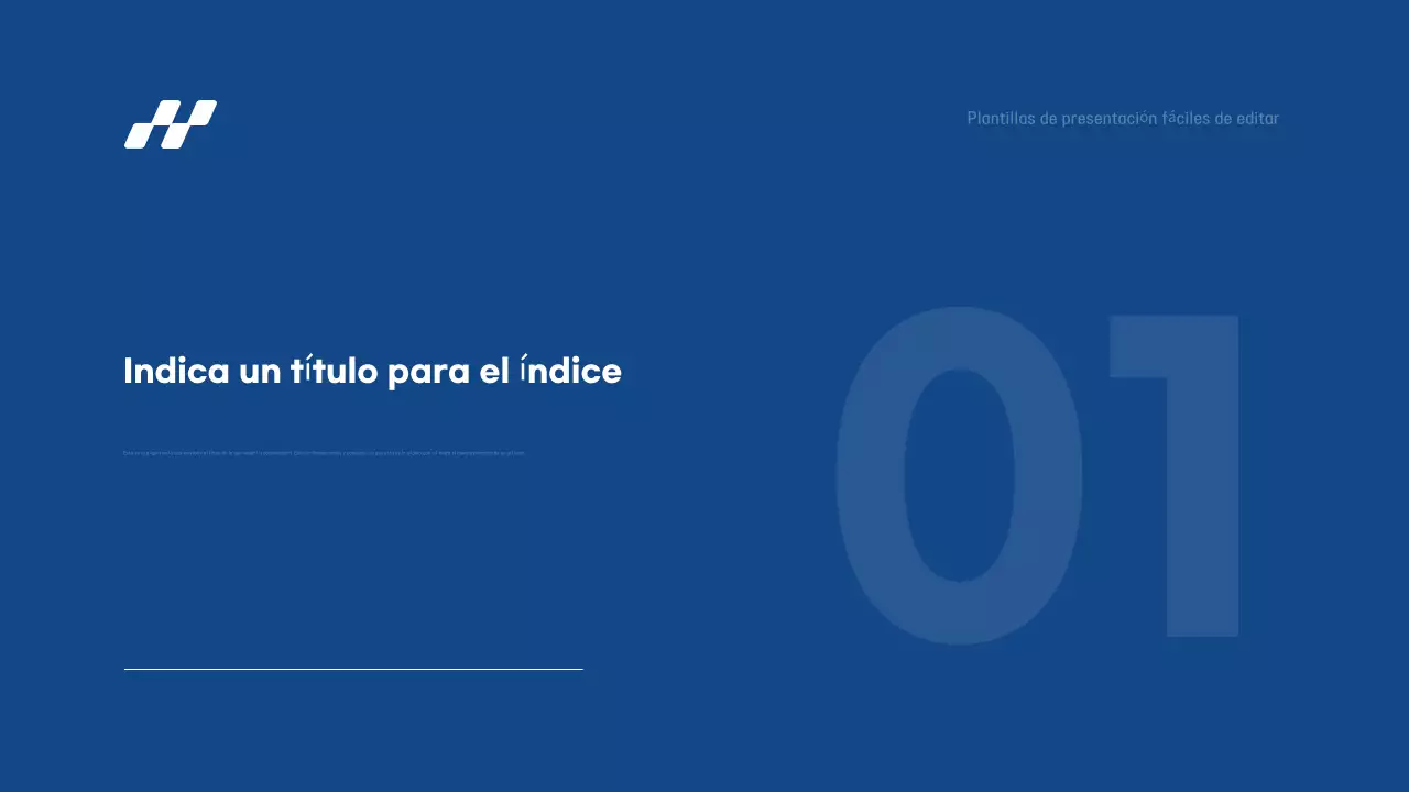 Informe de presentación sencillo en azul y gris, rápido y fácil de editar
