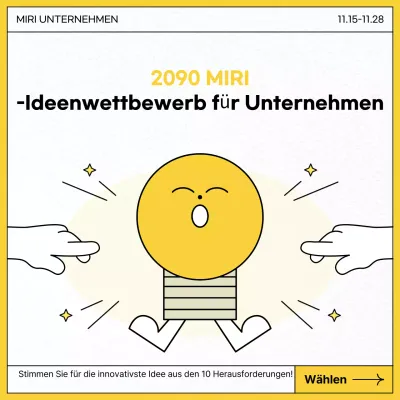 Förderung des gelb-weißen Ideenwettbewerbs