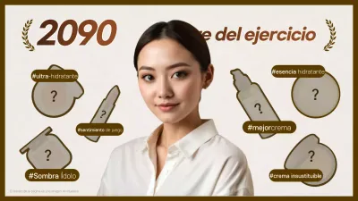 Promover la cosmética moderna de fin de año en marrón y blanco