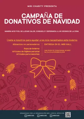 sencillo anuncio benéfico festivo