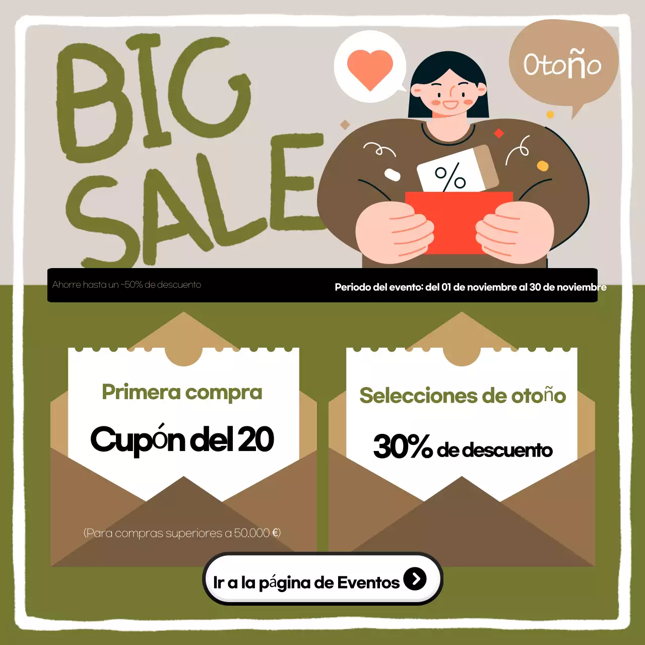 Anuncio de Khaki Pop en las redes sociales