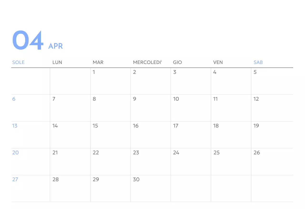 Calendario con foto tracciatore di obiettivi con un tocco di blu