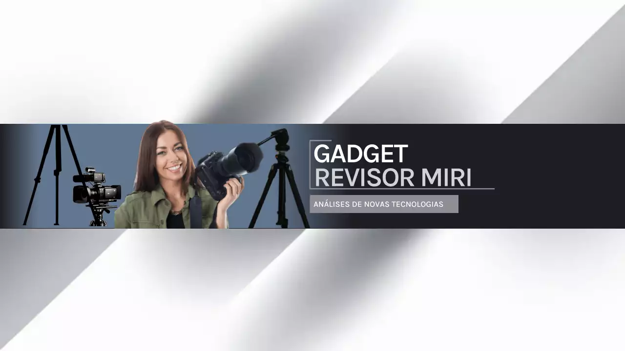 Anúncio de tecnologia moderna cinzenta