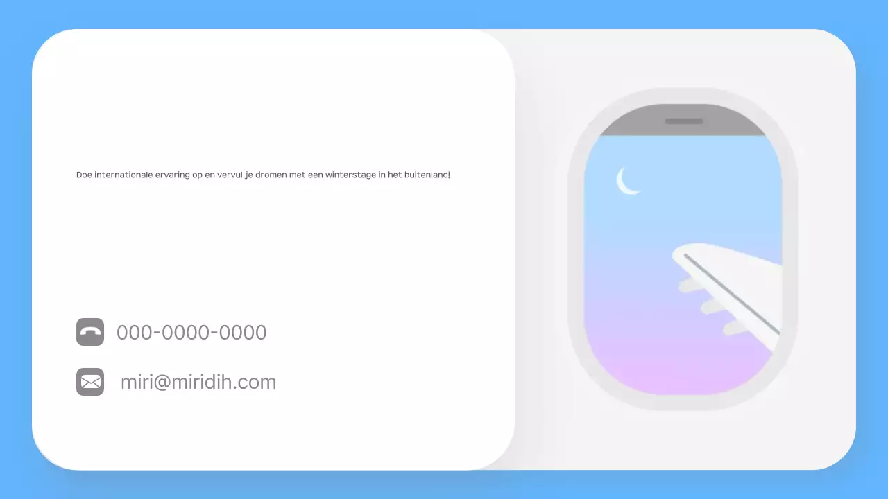 Over het Sky Blue eenvoudige stageprogramma