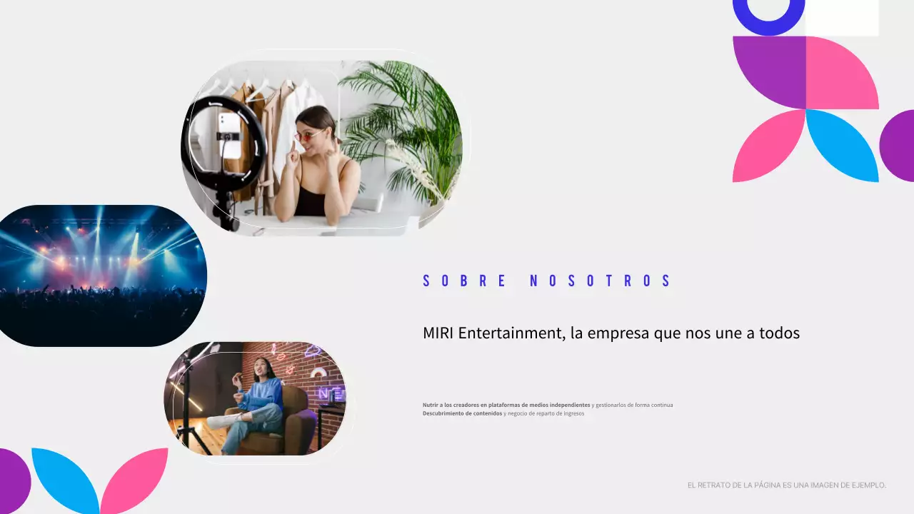 Anuncio de música moderna azul marino