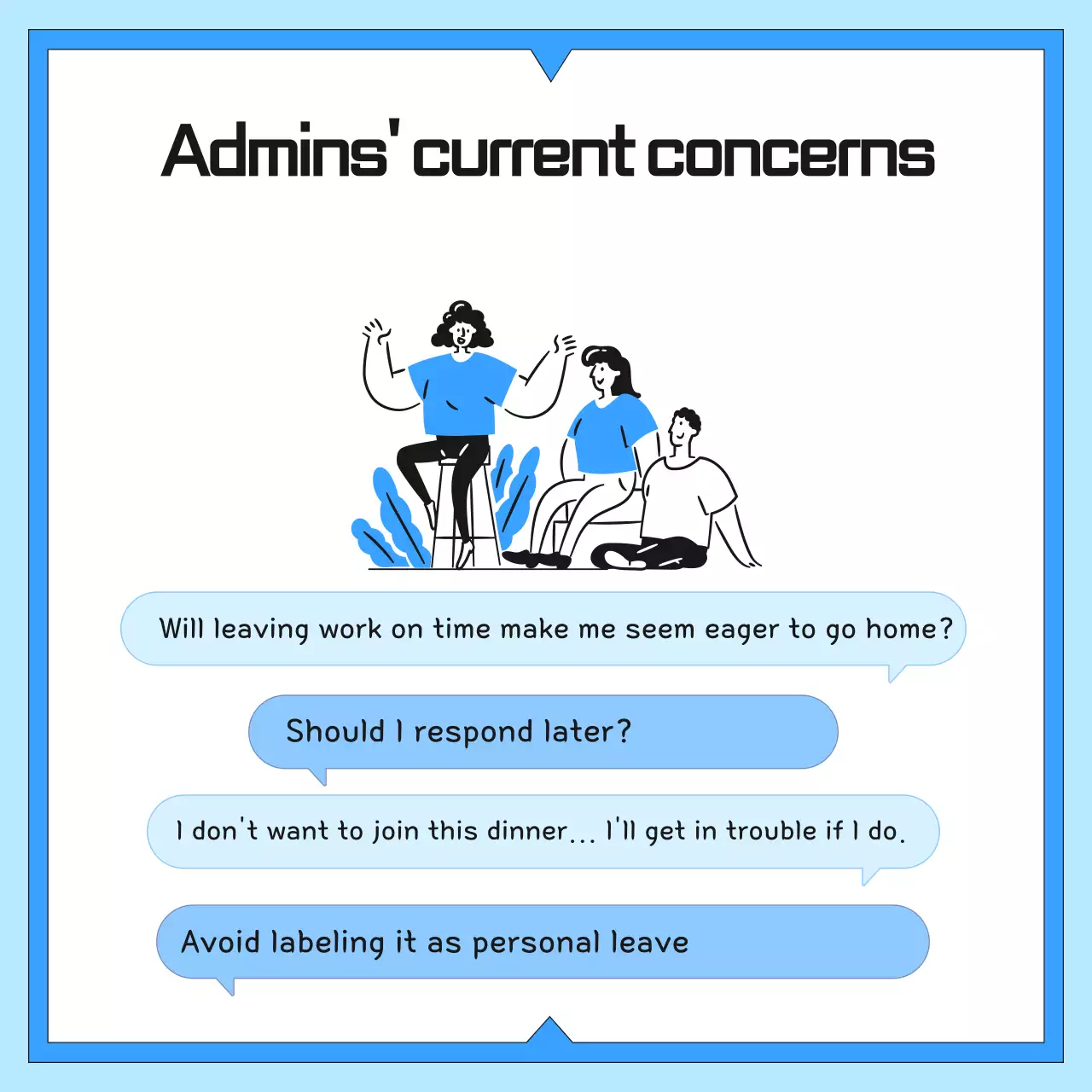 Guia de local de trabalho moderno azul Carrossel do Instagram