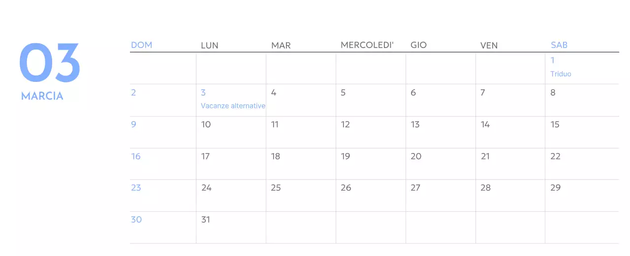 Calendario con foto tracciatore di obiettivi con un tocco di blu