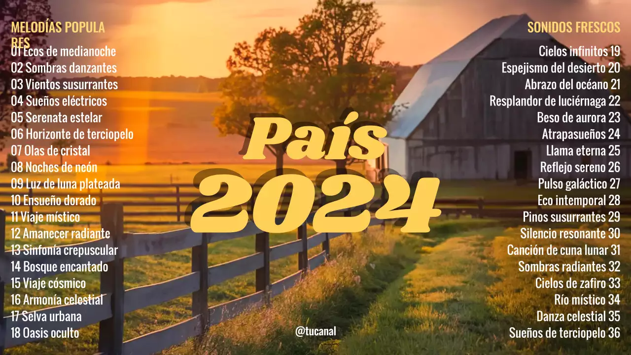 lista de reproducción de música rústica naranja