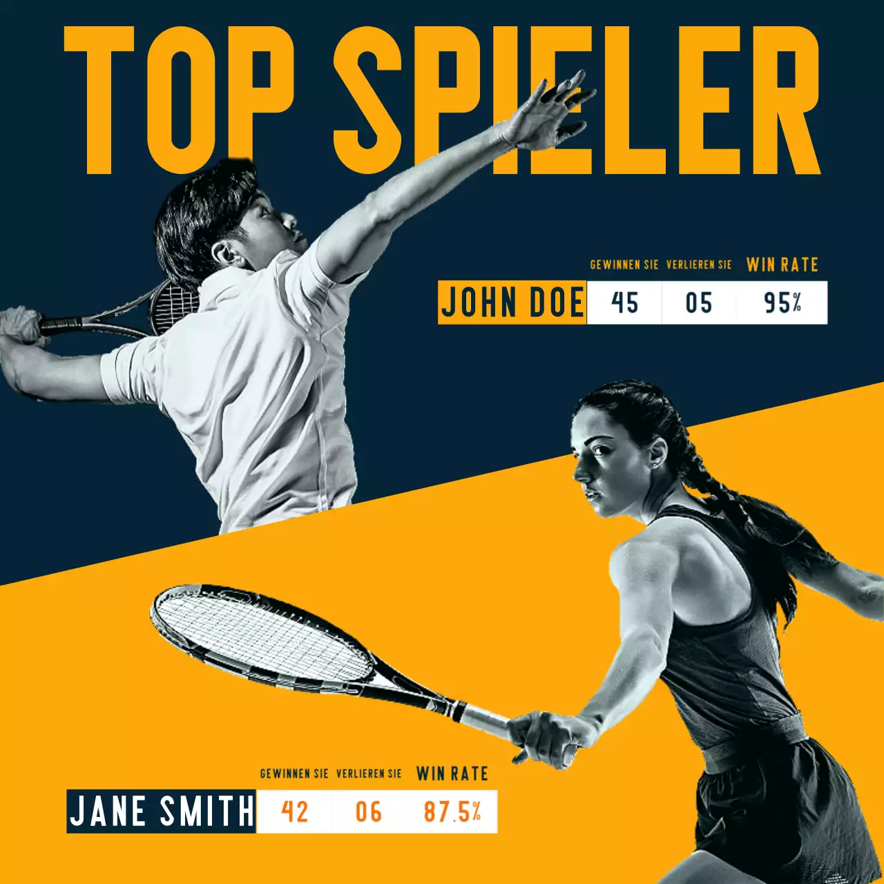 navy modern tennis promotion