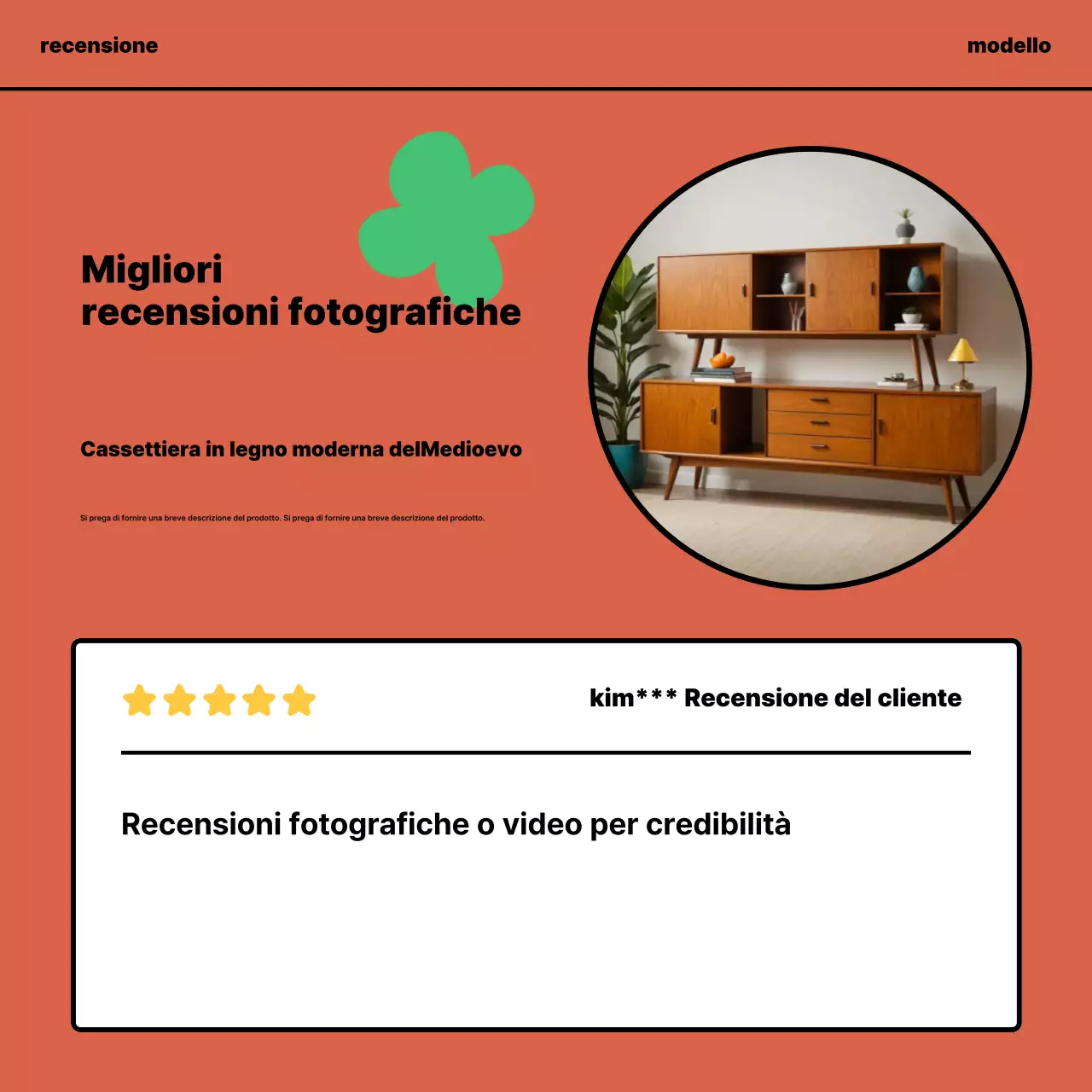 Recensione di mobili vintage astratti