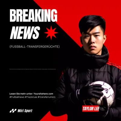 TRENDY BOLD BREAKING NEWS FUSSBALL UND SPORT SOCIAL MEDIA POST