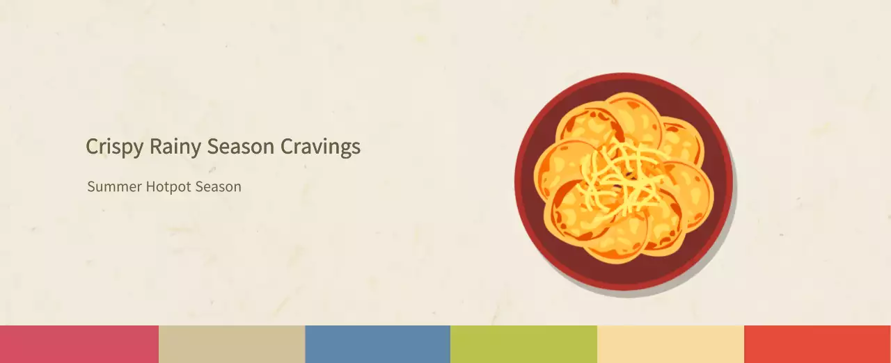 Beige Traditional Food Calendar