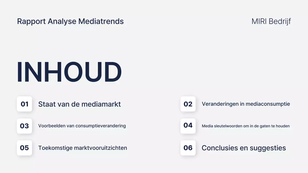 Marineblauw modern marketinganalyserapport