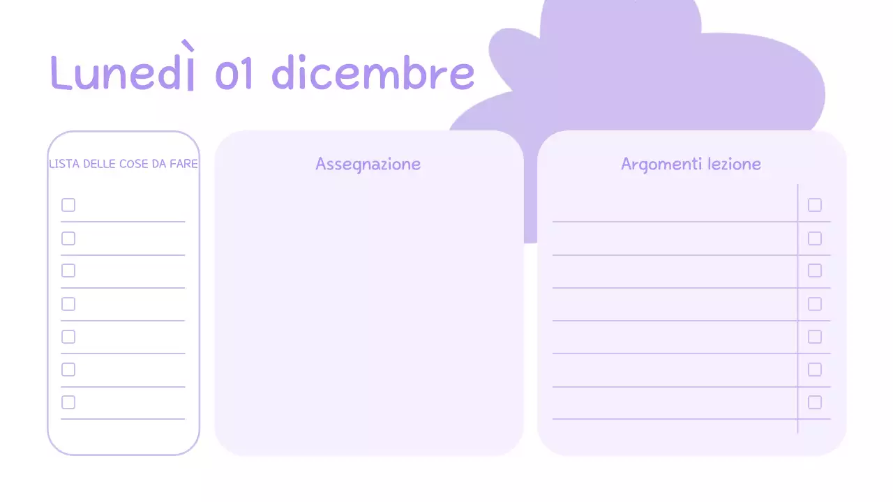 agenda del corso di pastello presentazione carina